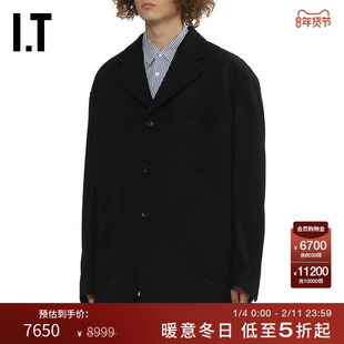 IT CDG COMME des GARCONS HOMME BLACK情侣款廓形西装大衣外套