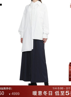 IT CDG COMME des GARCONS女不对称叠层假两件衬衫新款时尚设计感