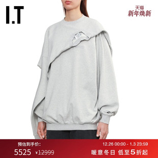 解构感叠层拼接套头衫 时尚 圆领卫衣新款 CW400GXP VETEMENTS女装