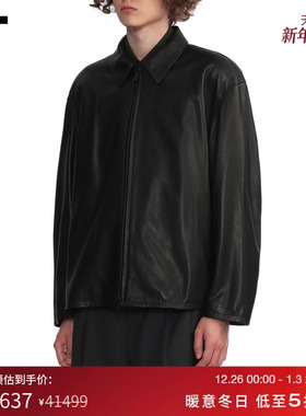 IT FEAR OF GOD男装拉链皮衣皮夹克新款复古有型翻领皮外套507LTH