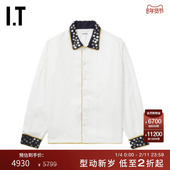 BODE男装 合身长袖 衬衫 新款 摩登复古星星亮片缀饰衬衣4SH010MN