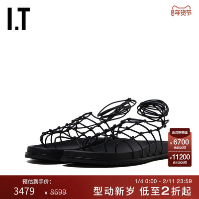 ITRickOwens网眼粗编织凉鞋