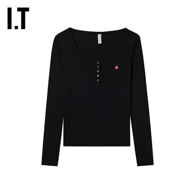 ITWITTHLOVE大圆领长袖T恤