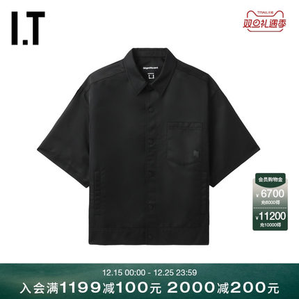 IT ADER error女装翻领半袖夹克新款简约帅气排扣外套YSH4BKXO