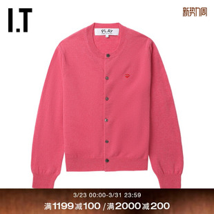 COMME PLAY des GARCONS川久保玲情侣款 圆领羊毛针织开衫 CDG