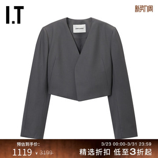 LOW 夹克新款 CLASSIC女装 西装 气质通勤开襟西服外套03GRXO 短款