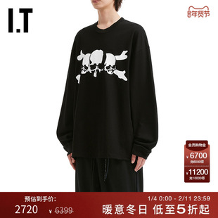 IT mastermind JAPAN男装长袖T恤新款潮流暗黑宽松上衣106012MP