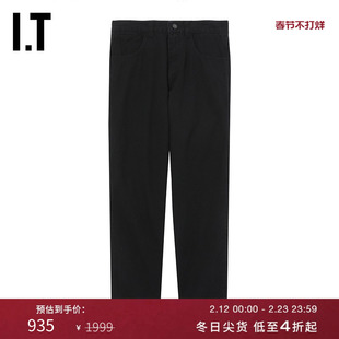 IT DESCENDANT男装纯色直筒裤新款简约日常合身休闲裤长裤PTI04ML