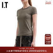 Rick T恤新款 Owens女装 修身 短袖 简约基础款 纯色内搭6235JA3Q