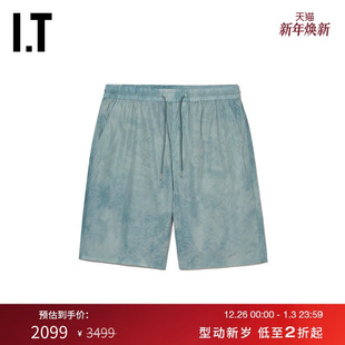 街潮质感水洗效果直筒裤 新款 宽松休闲短裤 325P21MM JUUN.J男装