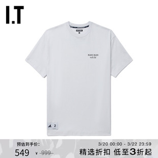 IT DESCENDANT男装短袖T恤新款清爽时尚文艺印花圆领半袖WVSH02ML