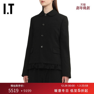 CDG GIRL女装 COMME GARCONS 褶饰下摆夹克彼得潘领外套 des