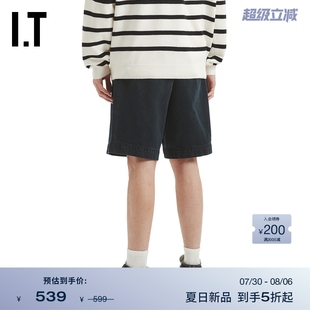 简约基础款 牛仔短裤 新款 5501AUO 宽松水洗直筒裤 WITTH LOVE男装