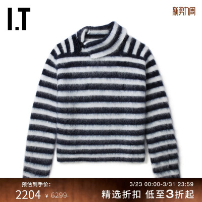 ITJACQUEMUS翻领条纹针织衫