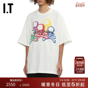 IT MASTERMIND WORLD男装廓形短袖T恤新款个性潮酷印花半袖041012