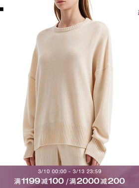 IT LouLou Studio女装宽松圆领针织衫新款简约时尚山羊绒毛衣上衣