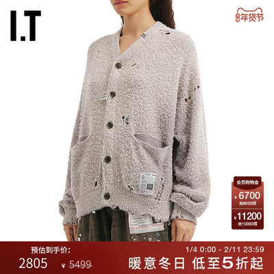 ITMiharaYasuhiro破洞针织开衫