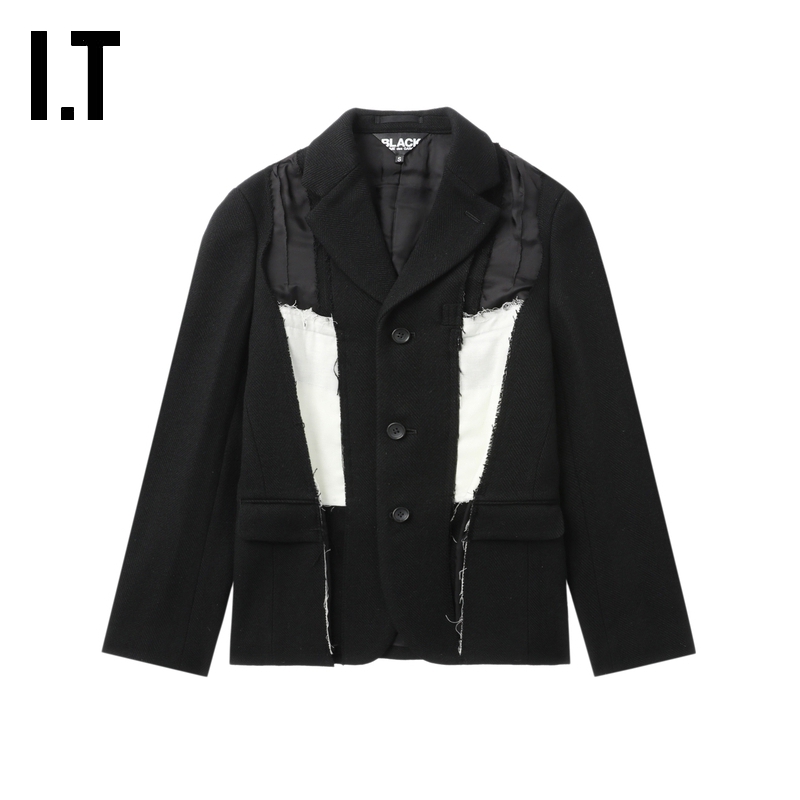IT解构感拼接西装夹克