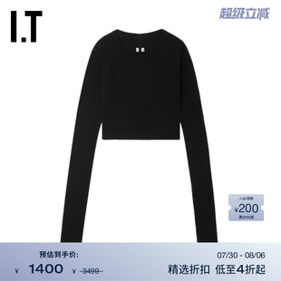 長袖 露臍上衣022020XN Owens女裝 短款 甜辣簡約修身 Rick T恤新款