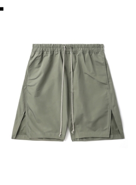 IT Rick Owens男装宽松纯色短裤新款随性潮流开叉阔腿裤5397FTMO