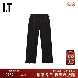 IT GR10K男装纯色休闲裤新款潮酷户外风宽松直筒裤长裤CG0112MP