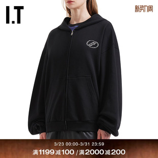 水钻装 宽松连帽拉链卫衣新款 饰休闲外搭818UBKXQ We11Done女装