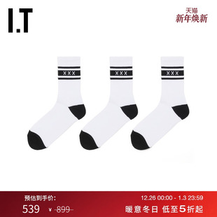 XXX男款 SELECTION 中筒袜套组新款 基础日常三双装 袜子套装 GOD