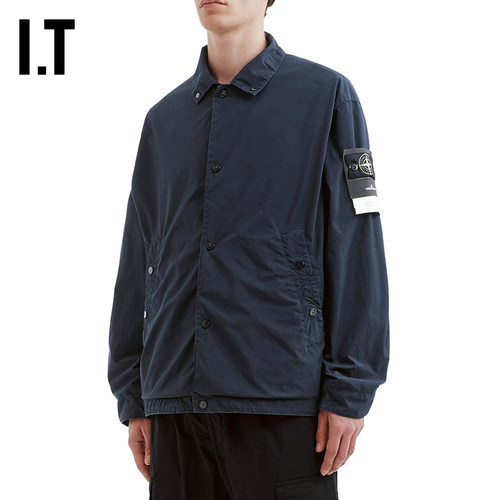ITSTONEISLAND翻领按扣夹克