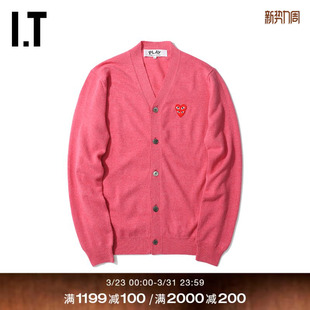 COMME PLAY des GARÇONS川久保玲男装 爱心刺绣 针织开衫 CDG