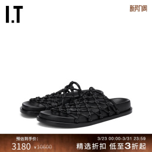 渔网编织拖鞋 SANDER女款 新款 随性度假风平底鞋 0008P 凉鞋 JIL