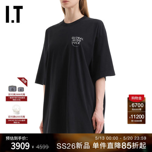 ITVETEMENTS中长款落肩T恤