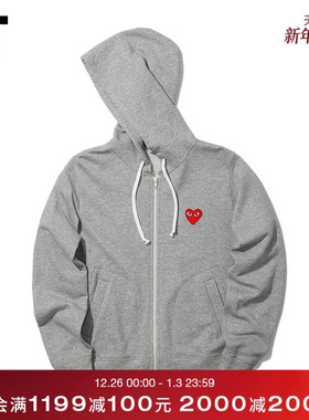 IT CDG PLAY COMME des GARÇONS川久保玲女连帽拉链卫衣红色爱心