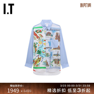 des GARCONS 衬衫 CDG 文艺度假风 饰长袖 COMME 图案装 SHIRT男装