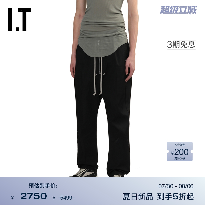 IT Rick Owens男装宽松落裆长裤新款街潮型男工装休闲裤5361TEMO