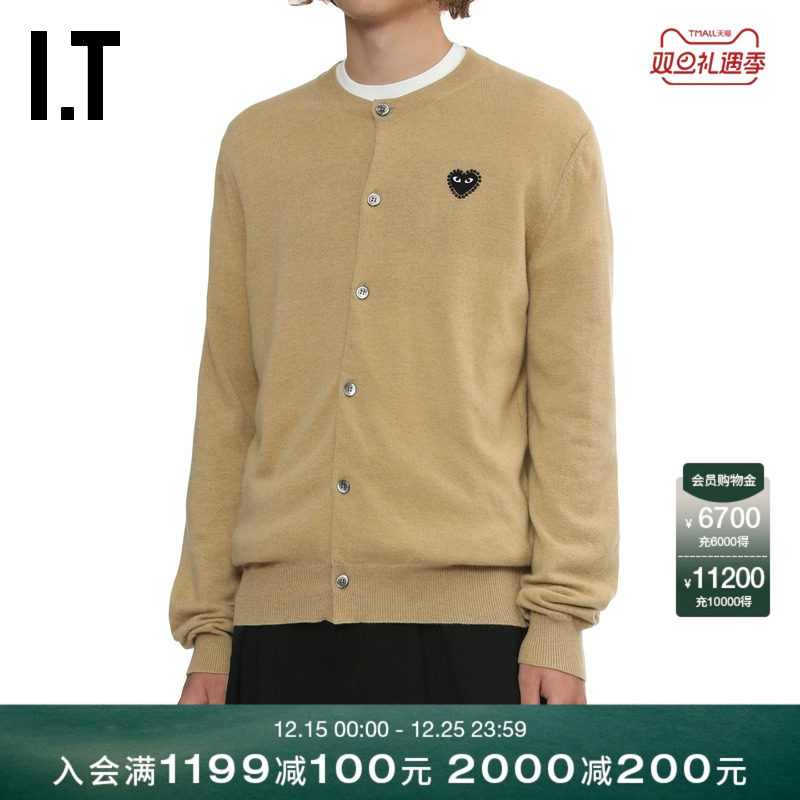 IT圆领羊毛针织开衫时尚基础款
