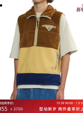 IT TOGA ARCHIVES男装仿羊羔绒马甲新款潮流复古宽松外搭2JE327MP