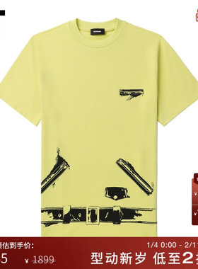 IT We11Done女装中长款短袖T恤新品男友风图案印花宽松半袖798UYE