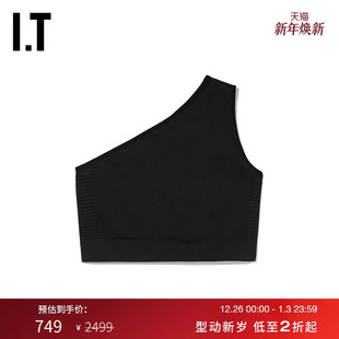 斜肩上衣新品 Owens女装 时尚 简约短款 露脐背心0692SPX 修身 Rick