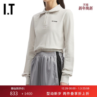 长袖 短款 polo衫 新款 活力收腰上衣722WGYXP 时尚 We11Done女装