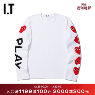 COMME PLAY des GARÇONS川久保玲女装 T恤潮流爱心印 长袖 CDG