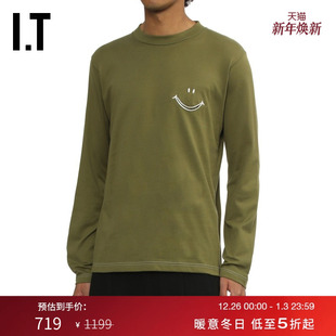 休闲趣味笑脸装 T恤新款 合身长袖 饰上衣0CS01CMP MARKAWARE男装