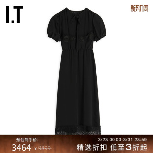 Simone 时尚 Rocha女装 连衣裙新品 蕾丝刺绣拼接722314XL 短袖