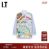 CDG 衬衫 COMME GARCONS 艺术感裁布拼接条纹长袖 des SHIRT男装