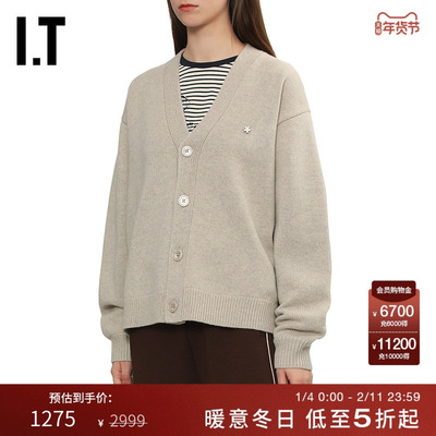 ITBAPYV领排扣针织开衫