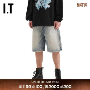 We11Done男装 潮流酷感百慕大短裤 阔腿裤 新款 302MSKMQ 牛仔短裤