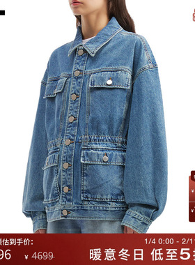 IT rag & bone女装翻领牛仔夹克新款复古随性宽松外套RJ4825XP