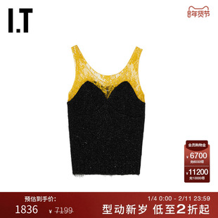 IT UNDERCOVER高桥盾女装拼色背心性感时髦蕾丝拼接内搭1B1902XI