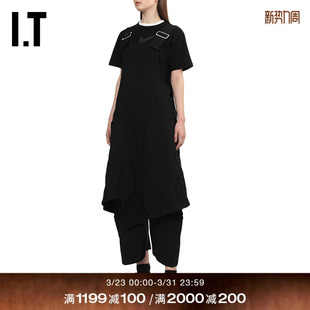 des COMME GARCONS HOMME 宽松背带裙连衣裙 BLACK情侣款 CDG