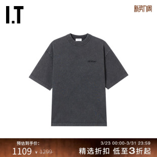 WHITE™情侣装 圆领半袖 新款 T恤酷感个性 磨白做旧水洗短袖 OFF