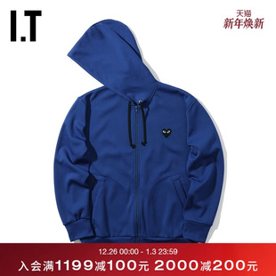 des COMME PLAY GARÇONS川久保玲男连帽拉链卫衣黑色爱心 CDG